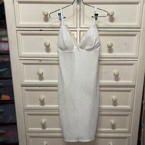 Hot Miami Styles White Fitted Dress